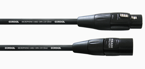 XLR-Kabel 3-pol., Cordial Silver Line CIM 0.5 FM, 0.5m (REAN Armaturen)